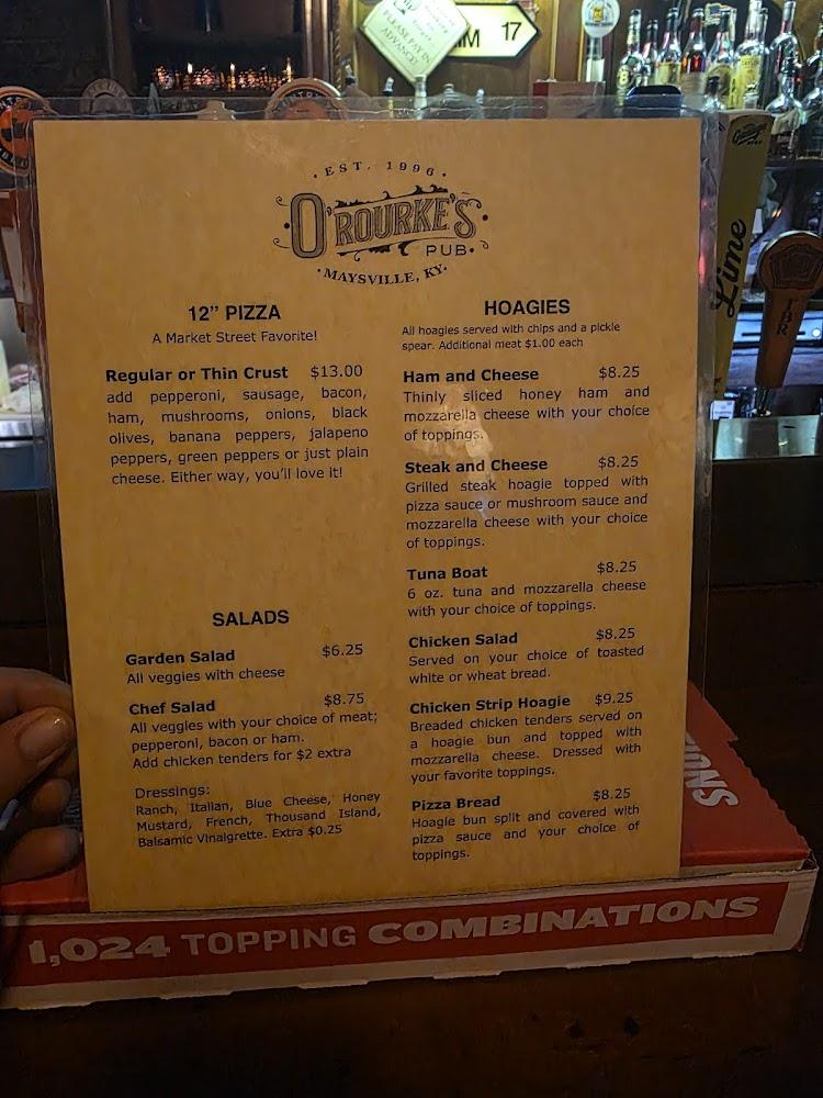 O'Rourke's Pub Menu image 2