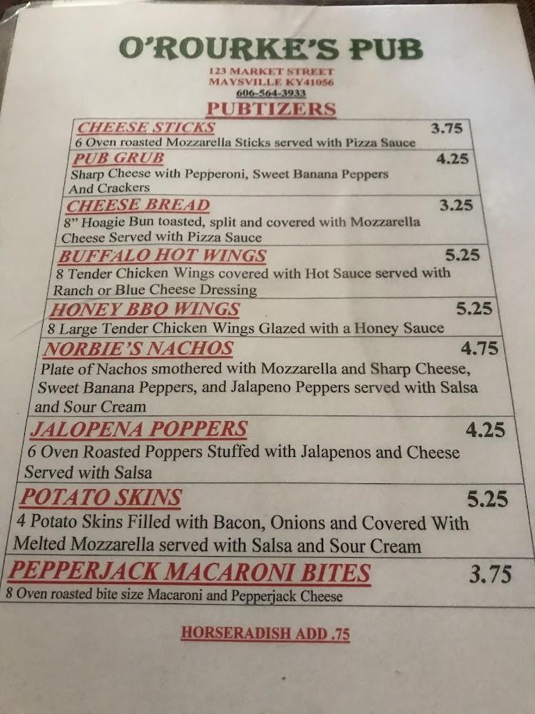 O'Rourke's Pub Menu image 3